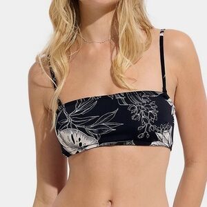 New with tags! Everyday Sunday floral bandeau bikini top with straps